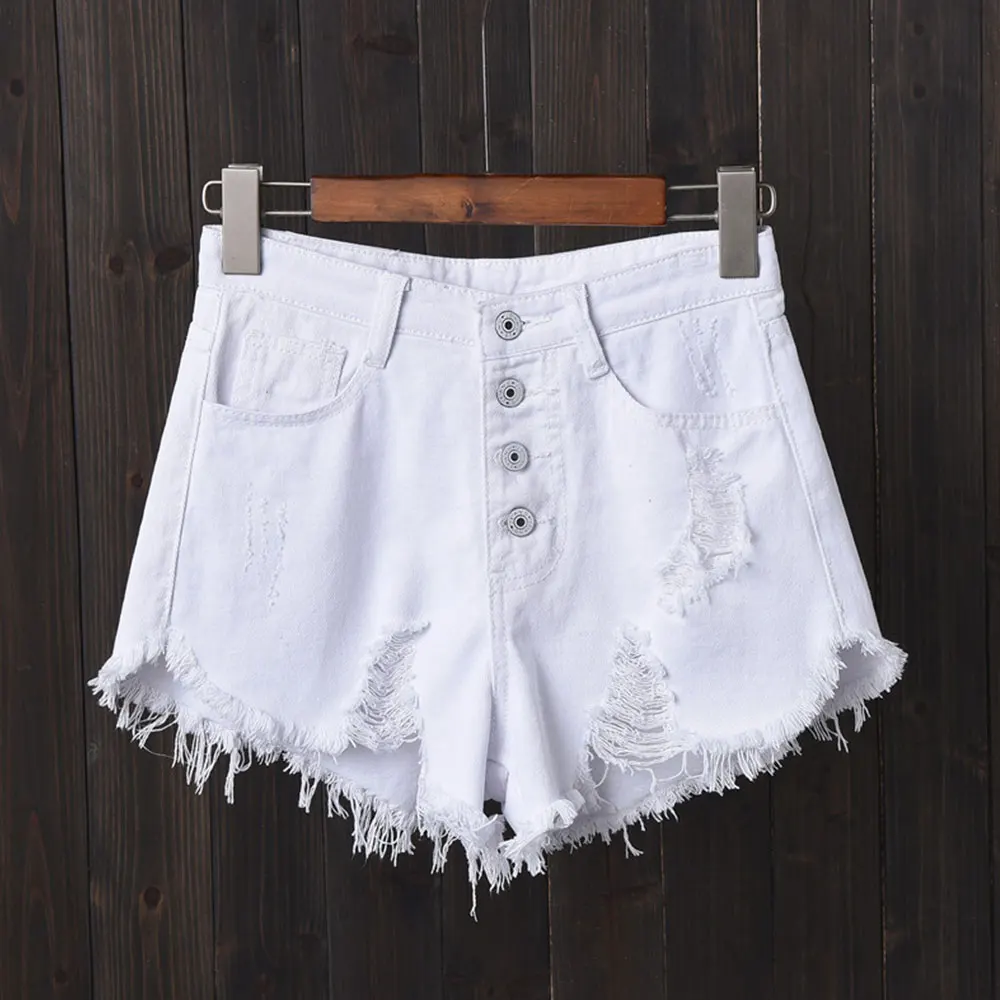 Фото Gentillove Fashion Buttons Summer Women Shorts Jeans Casual Sexy Denim Shorts Oversized High Waist Ladies Cute Outerwear Short №2