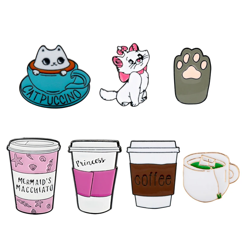 Модная обувь с милым мультипликационным принтом Котенок и Щенячий патруль броши