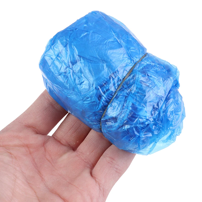 

100 PCS Disposable PE Plastic Rain Shoe Cover Overshoes Boot Covers Waterproof Elasticated Prevent Wet Family Tools