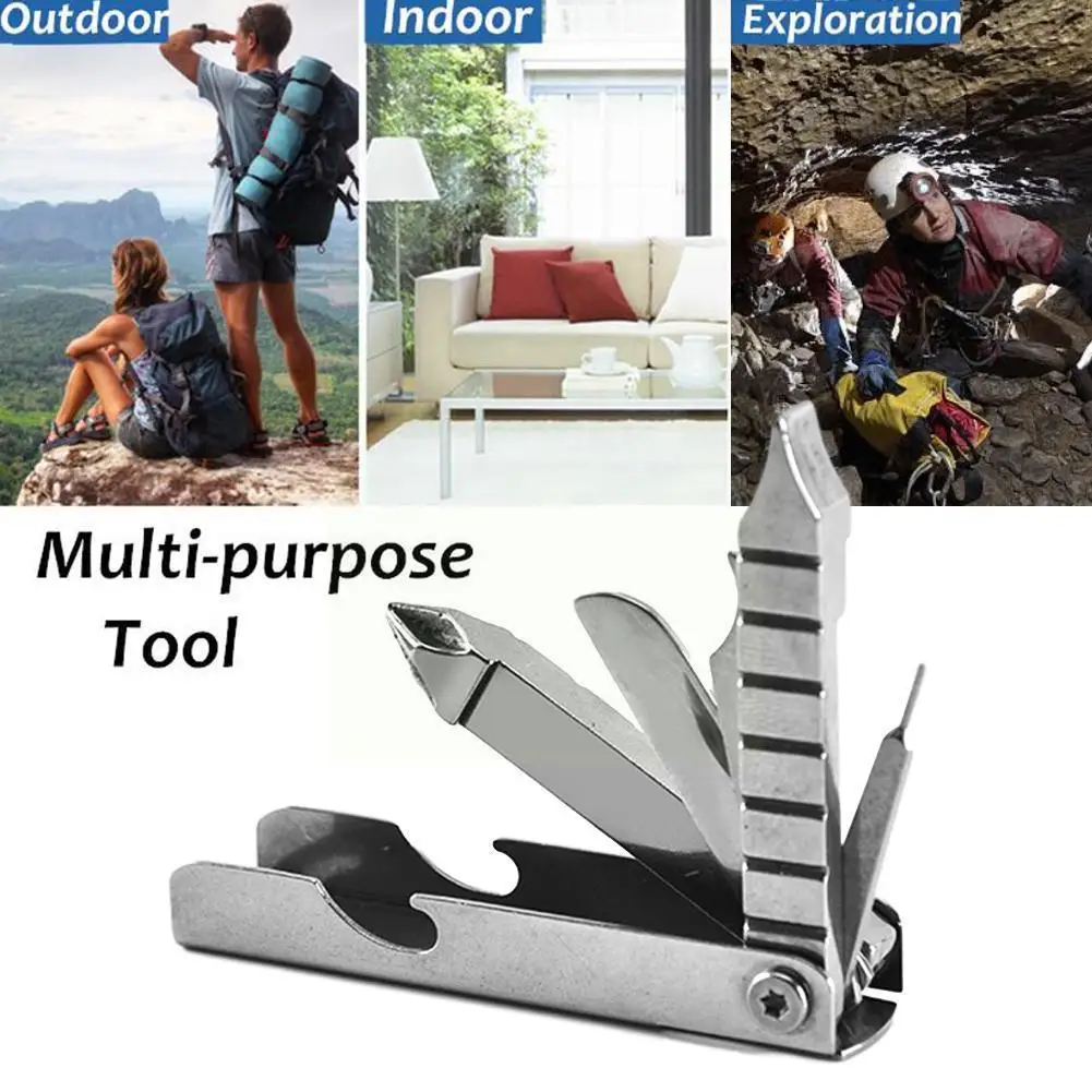

Multi-function Folding Tool With Keychain Phillips Multi-purpose Repair Tool Screwdriver Edc Mobile Phone Holder Flat-blade I2k6