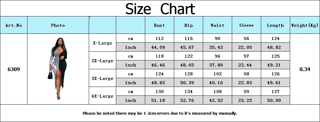 

2021 Summer Sexy Women Long Sleeve V-neck Leopard Printing Plus Size Knee-length Dress XL-4XL Women Dresses