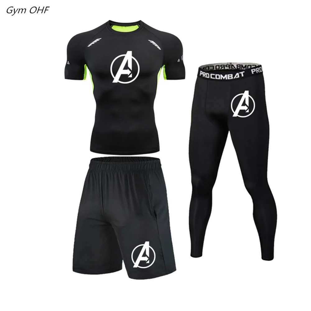 

Men's Boxing Compression Shirt Pants Running Sets Sportswear MMA BJJ Kickboxing Shorts Rashguard Gym Clothes Fitness Sport Suits