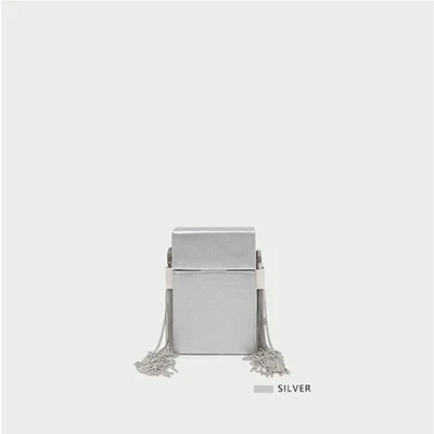 Silver-S Модные женские сумки с бахромой для женщин, Изысканная сумка-мессенджер на плечо с цепочкой, дизайнерская брендовая сумка из искусственной кожи, женские сумки на плечо - Цвет: Silver-S