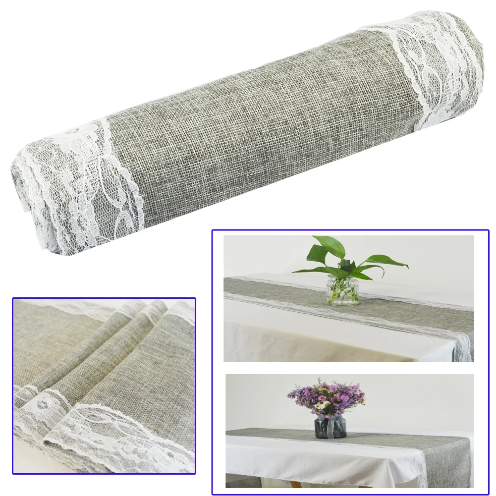 Кружевные скатерти из натурального имитации льна свадебное украшение для стола