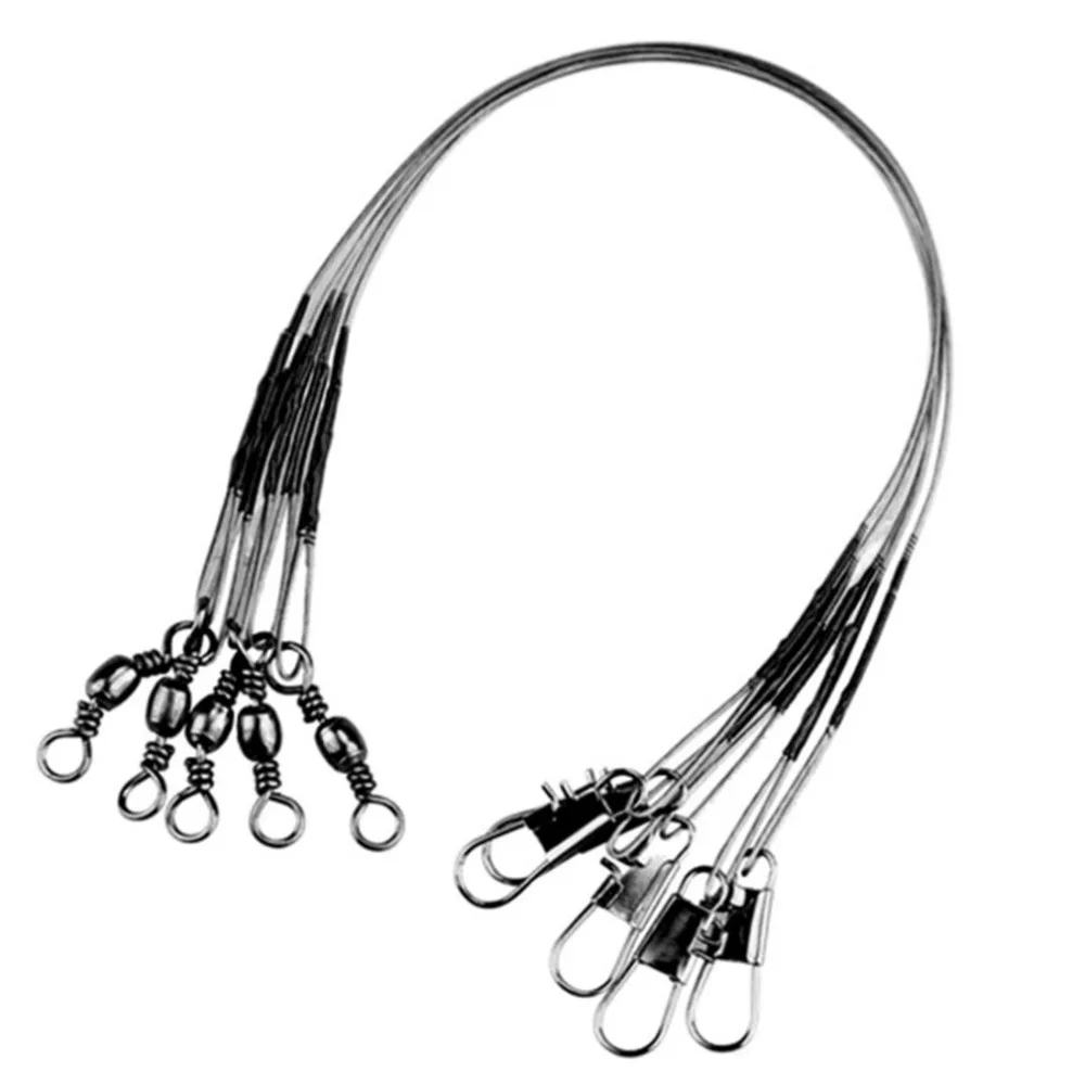 

5pcs Fishing Tackle Lure Trace Wire 16cm 23cm 31cm Length Anti-bite Fishing Wire with Stainless Steel Leader Hot Sale Dropship