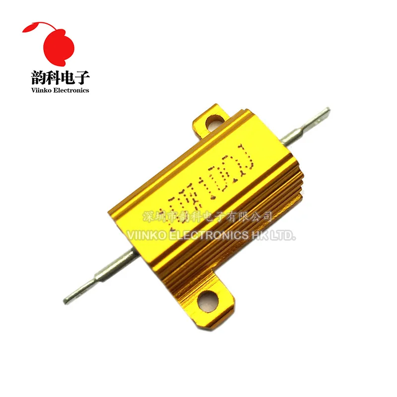 1PCS 10W 25W Aluminum Power Metal Shell Case Wirewound Resistor 0.01 ~ 30K 0.1 1 2 3 4 5 6 8 10 20 25 100 150 1K 10K ohm RX24 |