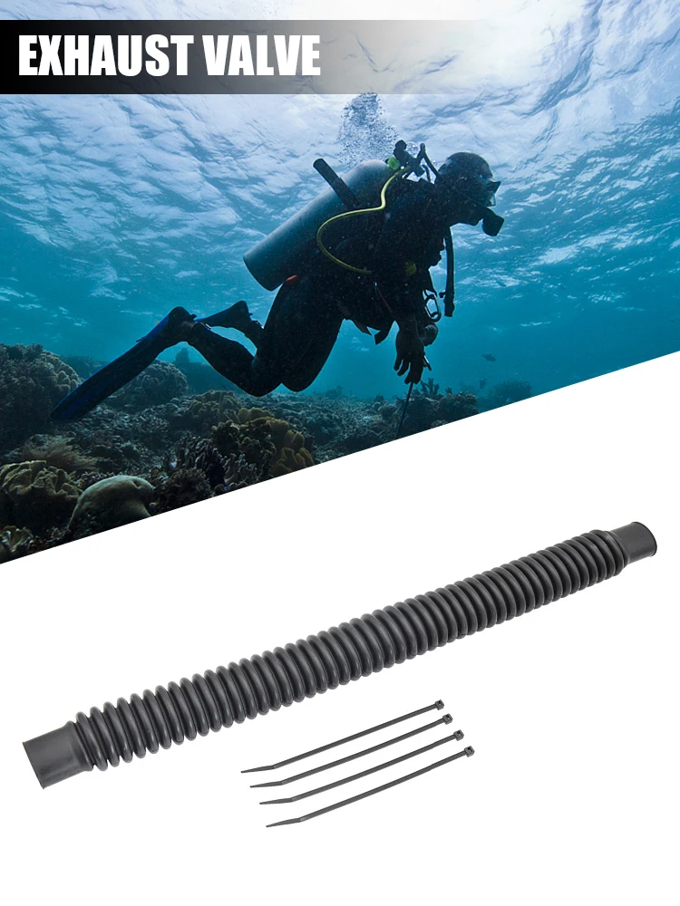 Diving Round Corrugated Hose Jacket BCD Sidemount Rubber Inflator Pipe For Buoyancy Control Device 14/16/19 Inch | Спорт и