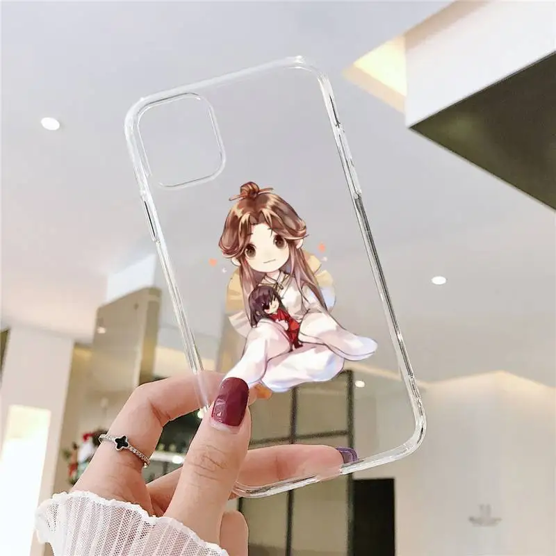 

Anime Tian Guan Ci Fu Phone Case Transparent soft For iphone 5 5s 5c se 6 6s 7 8 11 12 plus mini x xs xr pro max