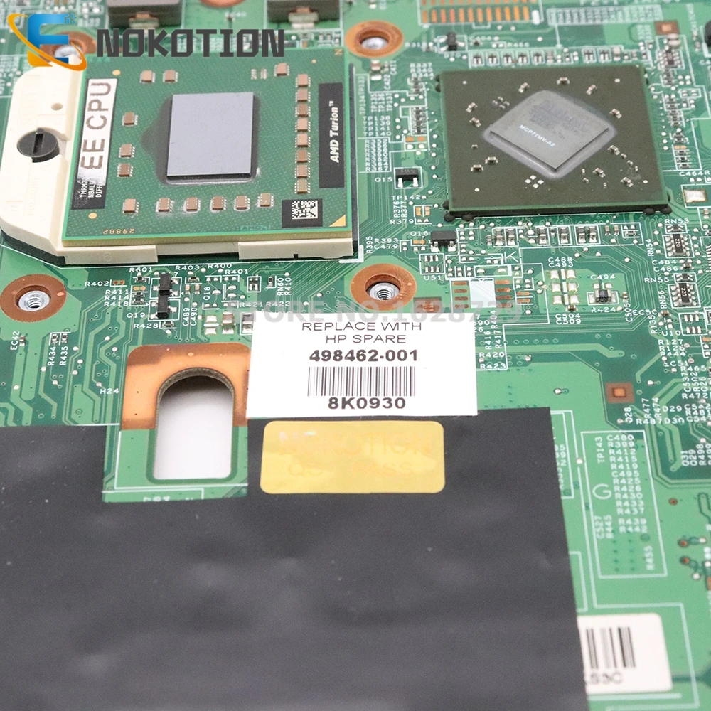 NOKOTION 498462 001 48.4J103. 031 для HP G50 G60 CQ50 CQ60 материнская плата ноутбука s1 DDR2 MCP77MV A2