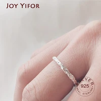 100 925 sterling silver open ring for women ins minimalist irregular simple jewelry bijoux birthday
