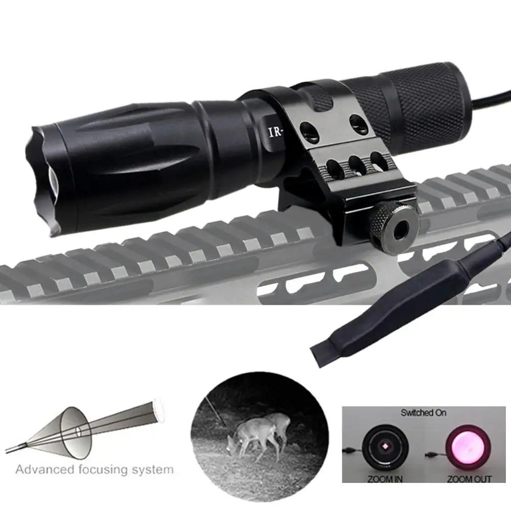940nm ИК охотничий светильник тактическая лампа с зумом инфракрасная ночного