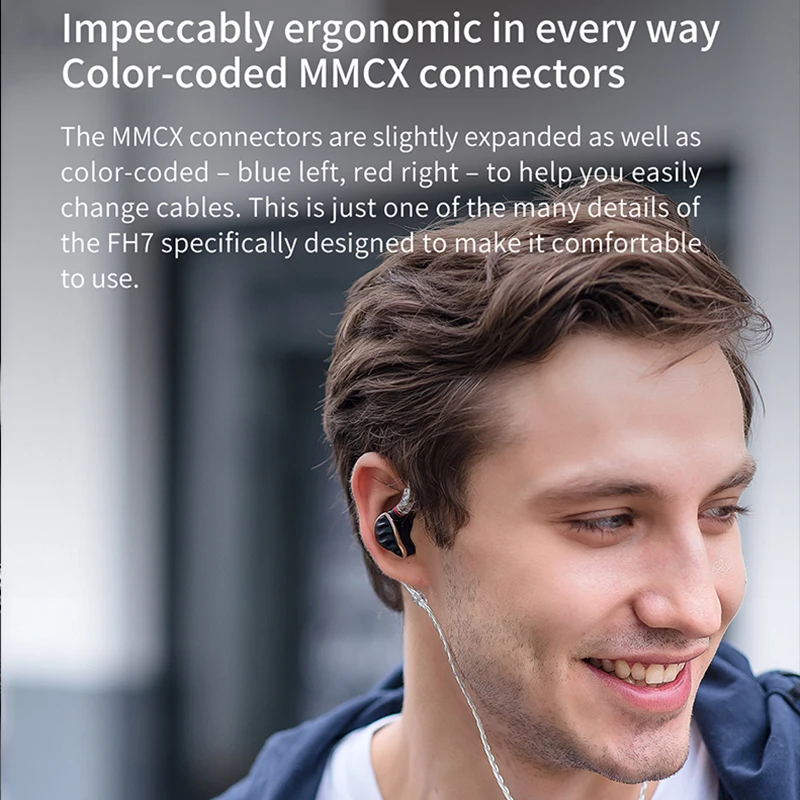 Флагманские 5 гибридные Hi Fi наушники FiiO FH7 с драйверами 4 Knowles BA + 13 6 мм вкладыши IEM
