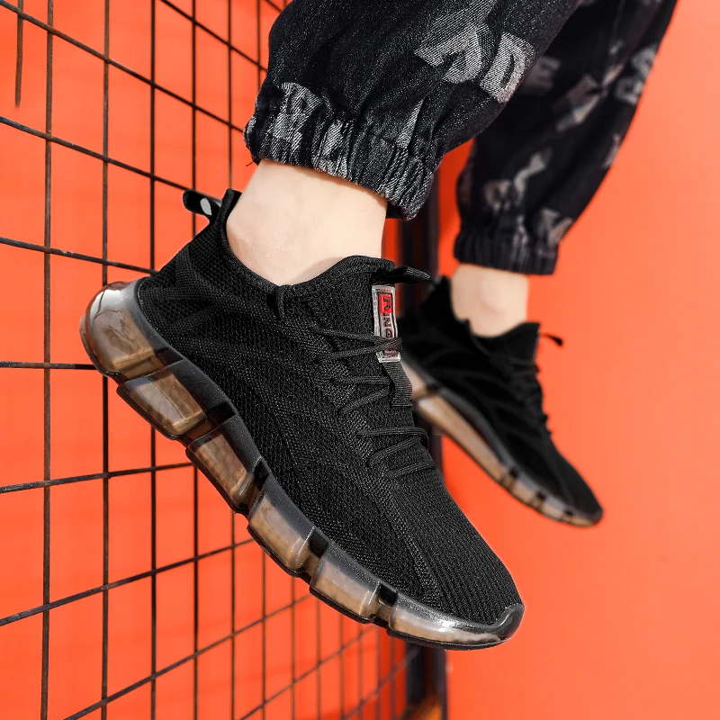 

2021 Sneakers Men Casual Shoes Flying Weaving Men FootwearsTrainers Spring Flats Shoes Walking Man Zapatillas Hombre Thick Sole