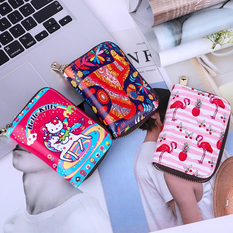 Симпатичный маленький мультяшный кошелек для карт женский свежий большой