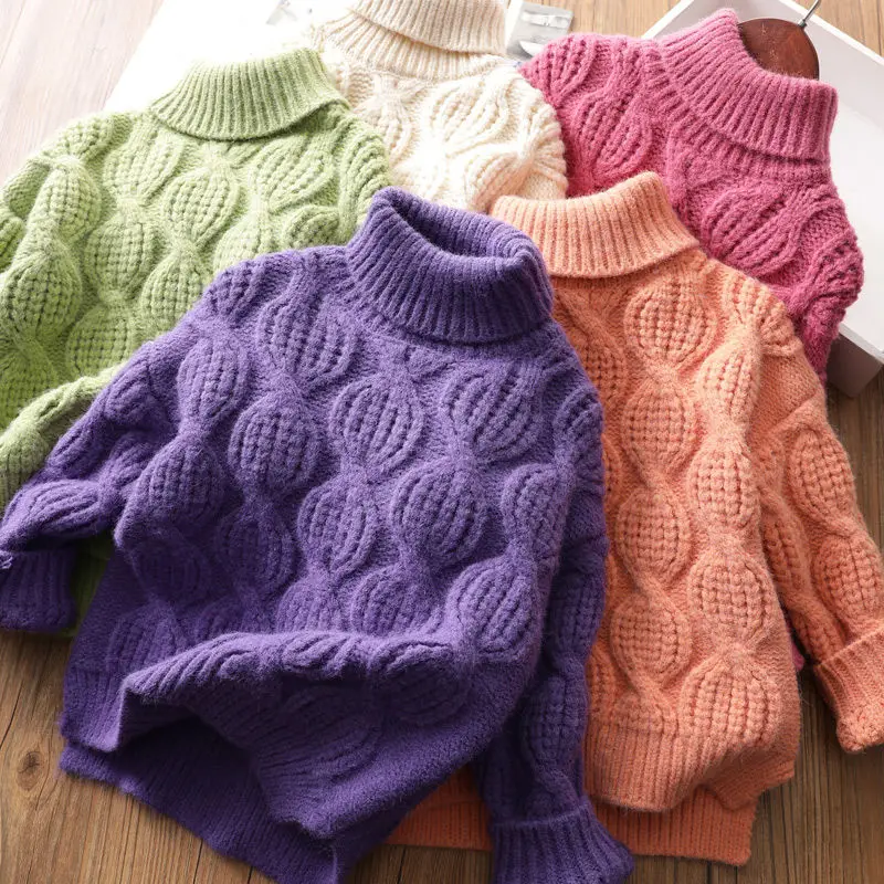 

Turtleneck autumn winter baby lantern sweater