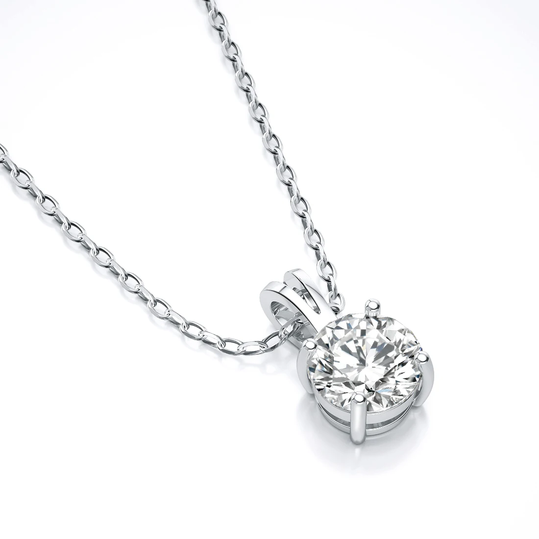 Ожерелье из серебра 925 пробы с подвеской в виде сердца и стрел|Ожерелья| |