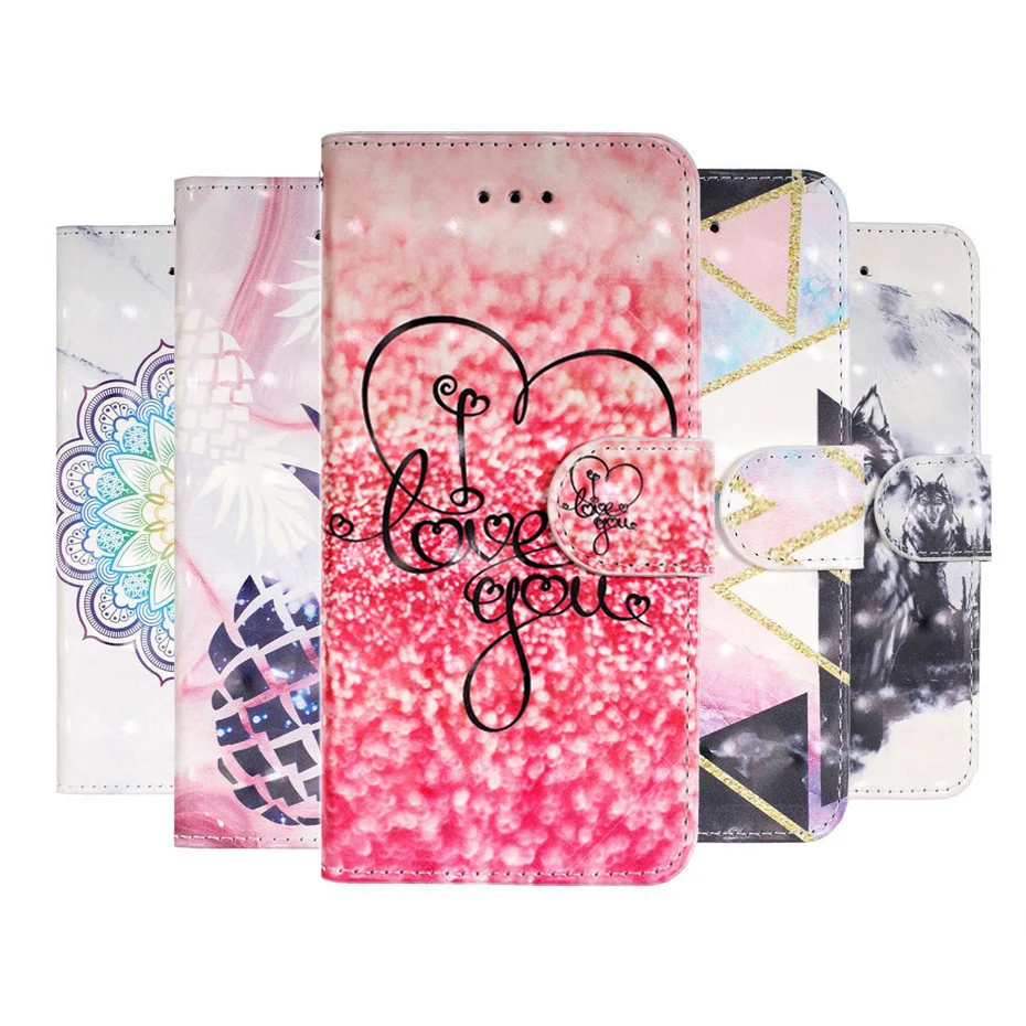 3D мягкий чехол бумажник из ТПУ для Xiao mi Red NOTE 8T 8 8A 7 7A K20 pro Cover 9t флип мобильного