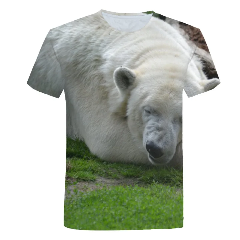 

2021 Kids T-shirt Short Sleeve Animal Printing T-shirt Summer Harajuku Casual Round Neck Oversized T-shirt Fashion Short Sleeve