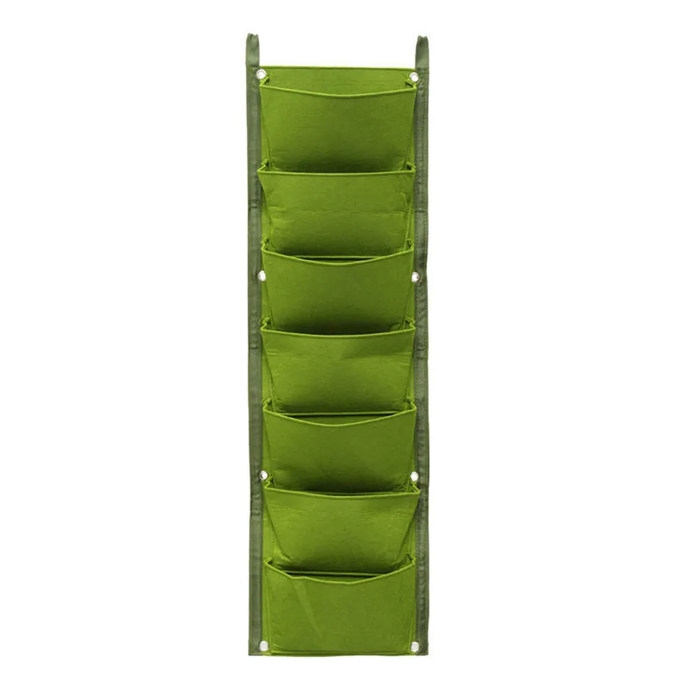 

7 Pocket Vertical Growing Planting Bag Wall Hanging Pocket Pot Garden Planter Planting Bag AC889