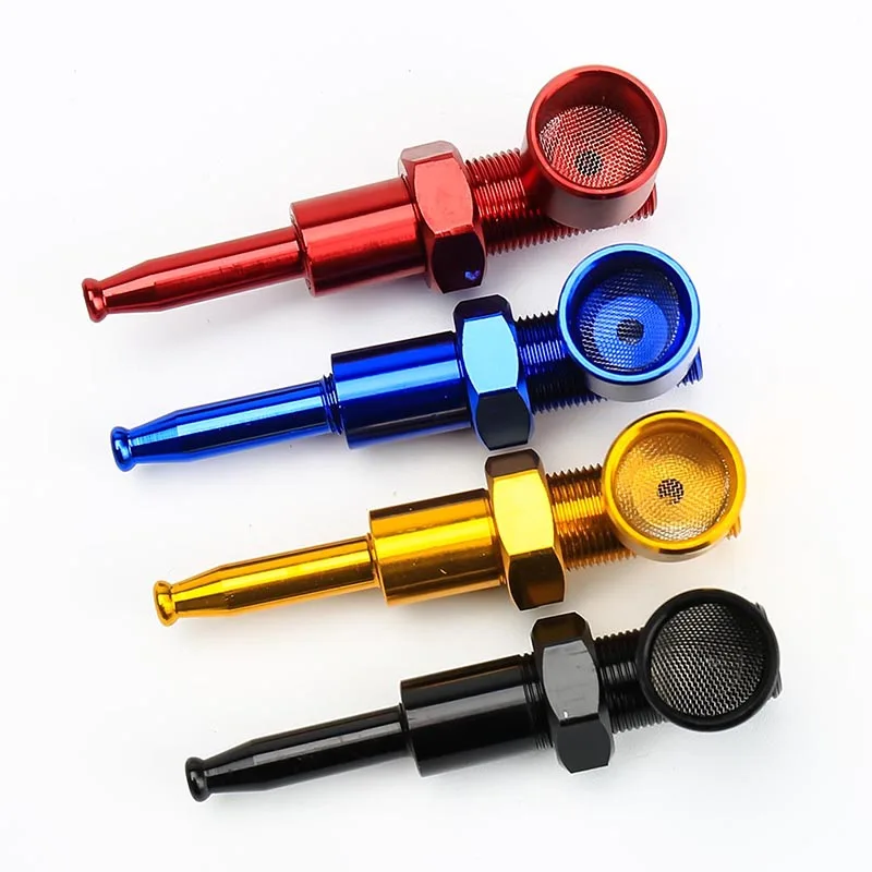 

1PC Small Mini Metal Smoking Pipe Mesh Creative Smoking Pipes Portable Herb Tobacco Pipe Smoker Gift