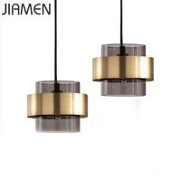 jiamen modern gold pendant lamp glass hanging lights fixtures home dining room kitchen fixtures industrial loft creative decor