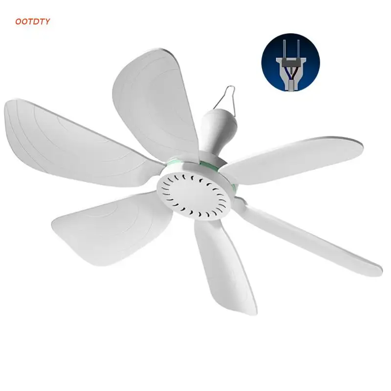 

6 Leaves One Speed AC 220V Silent Household Dormitory Bed Air Cooling Hanging Fan with Switch 8W Electric Ceiling Fan