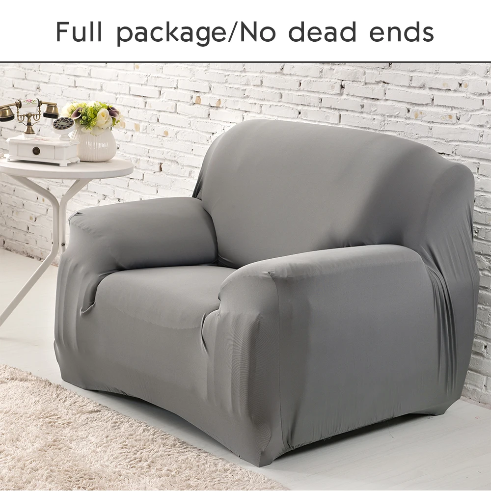 

1/2/3/4 Seater Solid Color Elastic Sofa Cover Modern Living Room Sofa Cover Stretch Elastic Couch Slipcover Cotton Sofa Cover