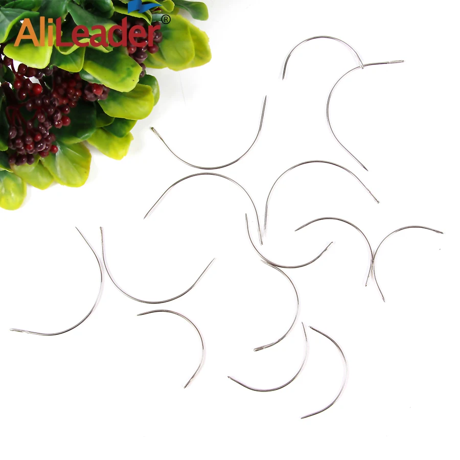 

Alileader Curved Sewing Needle For Bundles Weaving Wigs Repair Kint For Hair Extension 12Pcs/Pack 6/9Cm C-Type Needles Wig Tools