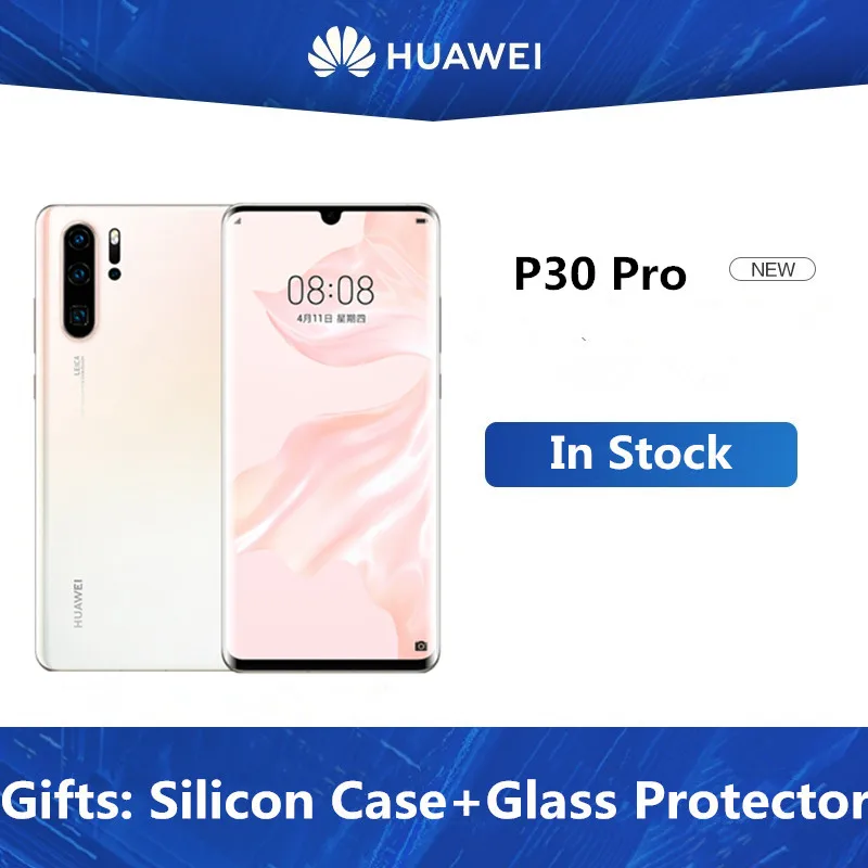 HuaWei P30 Pro Sim бесплатный телефон Kirin 980 Android 9,1 6,4" 2340X1080 8 Гб ram 512 ГБ rom 40.0MP NFC QI отпечаток пальца IP68