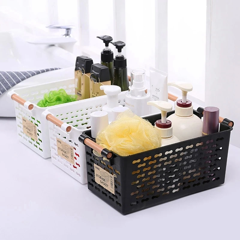 

3Pcs Kitchen Storage Basket Plastic Multi-Functional Fruit Racks with Cover Storage Basket for Storage Box