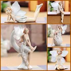 Милые эльфийские девушки, украшение для дома, миниатюрная статуэтка, Ангел из смолы, статуэтка феи, скульптура, декор для гостиной, настольное искусство, подарок