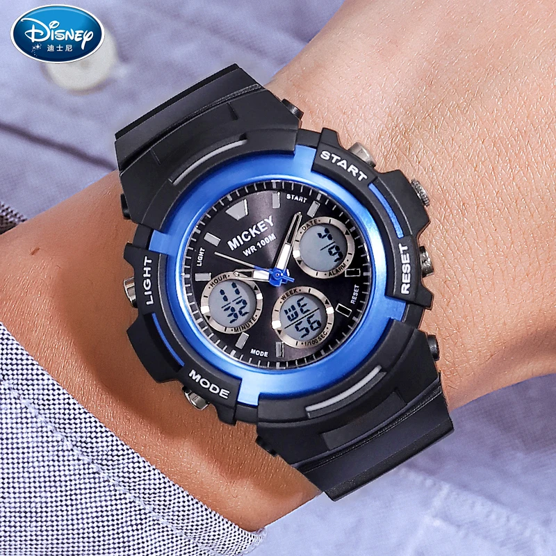 Водонепроницаемые детские часы DISNEY светодиодные цифровые спортивные для