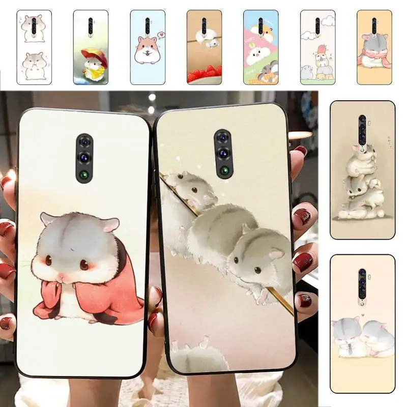 

Cartoon Hamster Phone Case for Vivo Y91C Y11 17 19 17 67 81 Oppo A9 2020 Realme c3