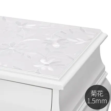 chrysanthemum 1.5m Модернизированная версия утолщенной Водонепроницаемая скатерть из ПВХ термостойкая маслостойкая подкладка для кофейного столика вечерние украшения стола - Цвет: chrysanthemum 1.5m