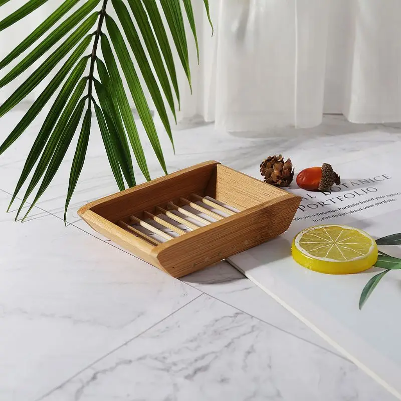 

Portable Soap Dishes Creative simple bamboo manual drain soap box Bathroom bathroom Japanese style soap soap box