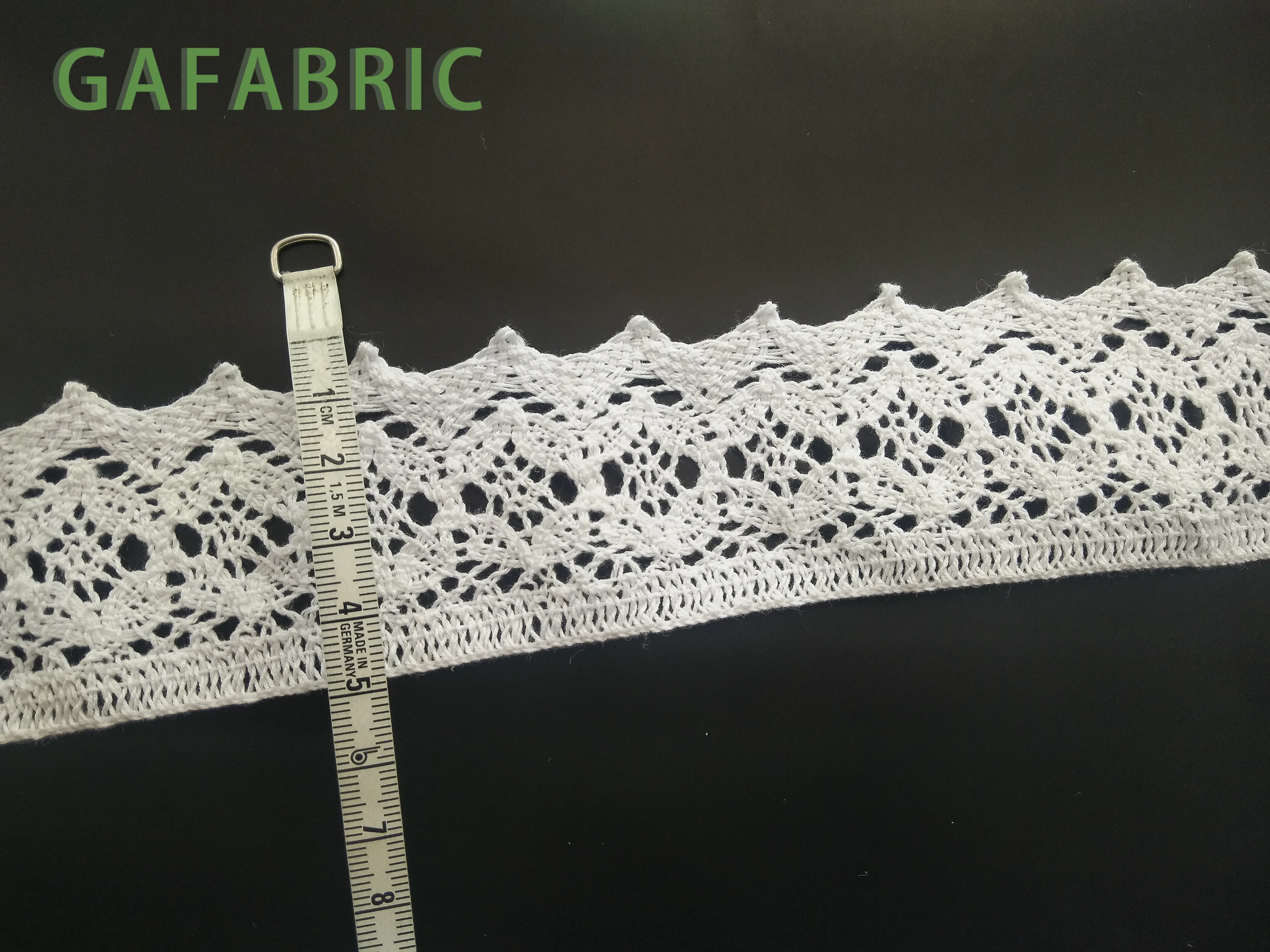 1 ярд вязаных крючком хлопковых кружев ленты отделки 50 мм Винтажный стиль ремесла