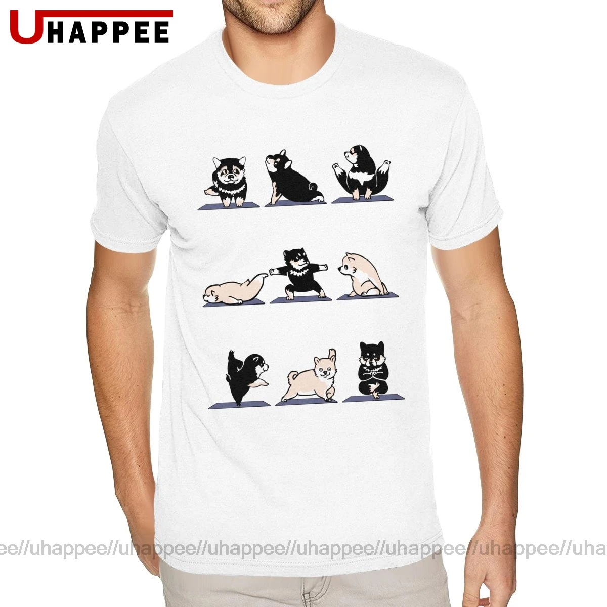 

Мужская футболка для занятий йогой Alaskan Malamute, футболки из чистого хлопка с короткими рукавами и вырезом лодочкой, 3-6XL