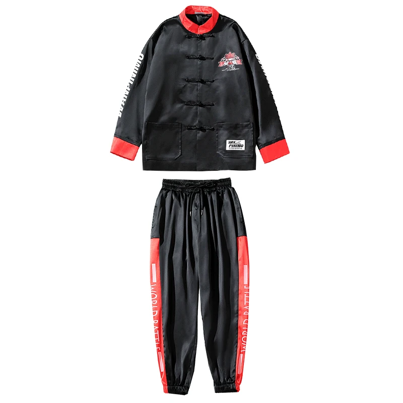 

2020 Kids Hip Hop Dance Costumes Black Chinese Wushu Clothing Boys Girls Street Dancing Outfit New Stage Performance Wear