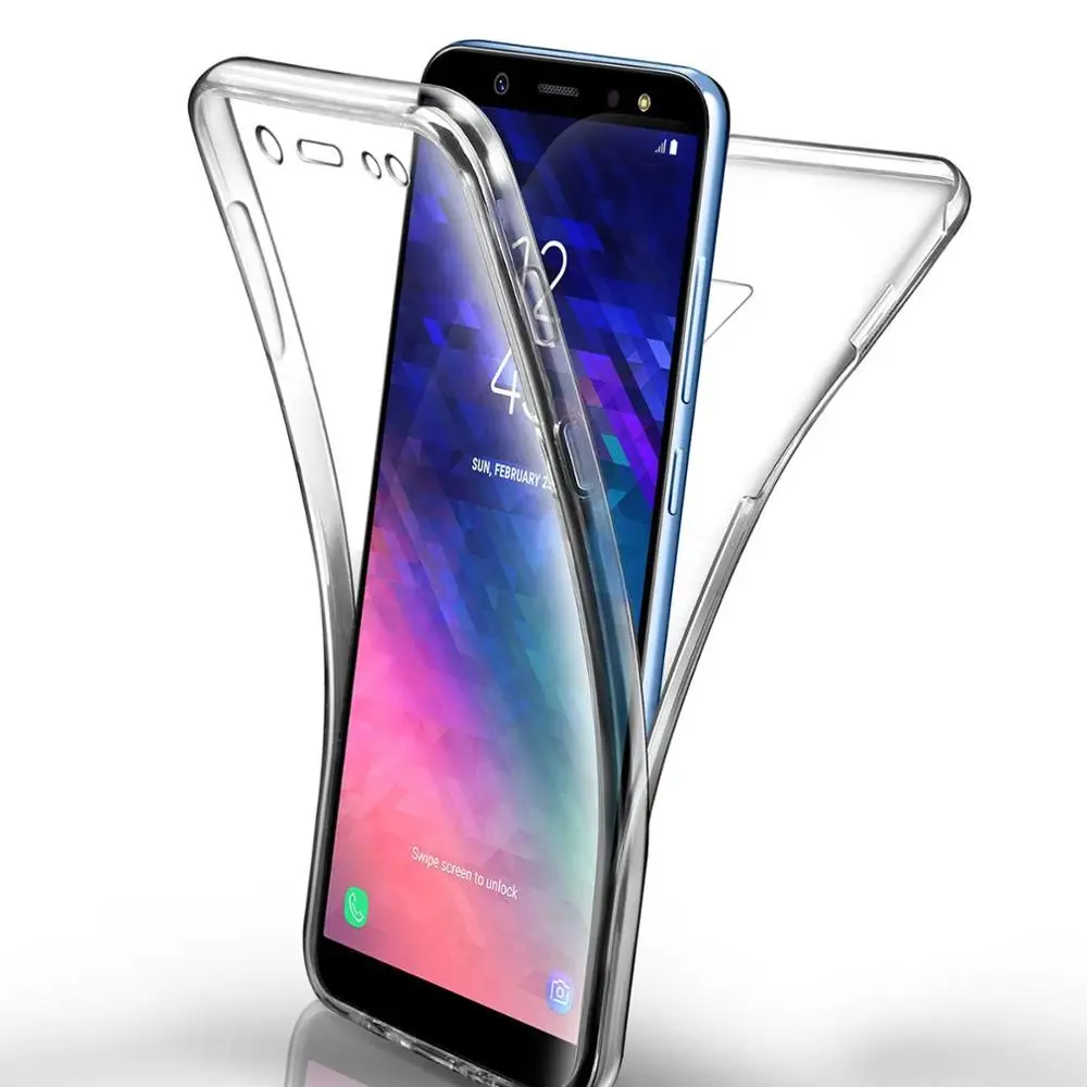 360 двойной силиконовый чехол для Huawei P30 Lite P20 Pro P8 P9 P10 Plus Y6 Y7 Prime P Smart 2019 Mate 20 10 Мягкий