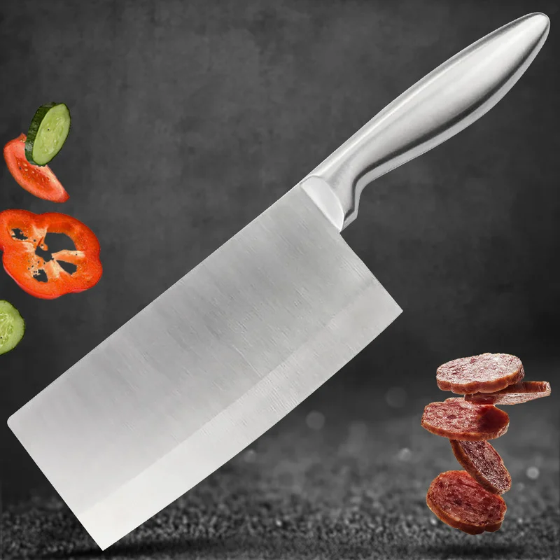 

Кухонный нож мясной 7 дюймов из нержавеющей стали, китайский шеф-повара, нож для нарезки мяса, овощей, мясной резки, мясника, для кухонной точ...