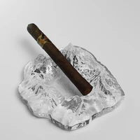 crystal heavy glass ashtray for indoor and outdoor office decorative portable ashtrays ash holder tray for cigarettes