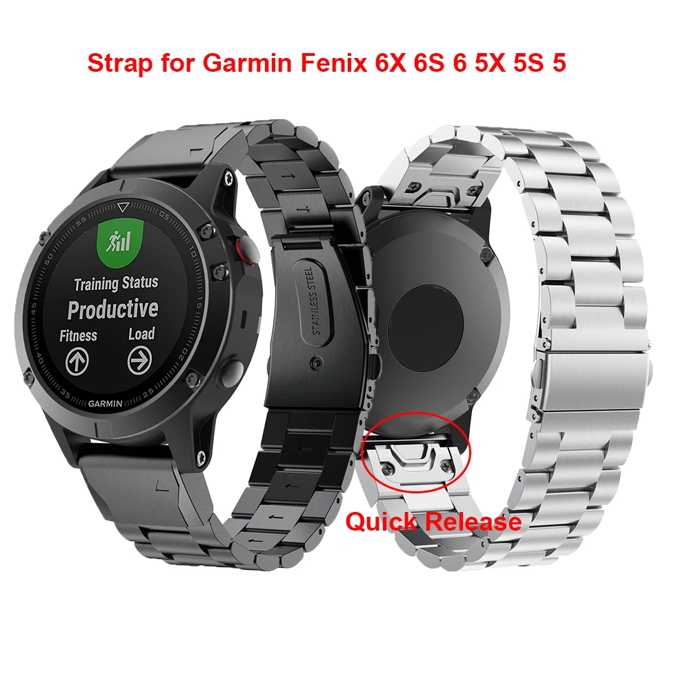Ремешок для наручных часов Garmin Fenix 6S 6X 6 Pro 5X 5 5S 3HR D2 S60 сменный быстросъемный