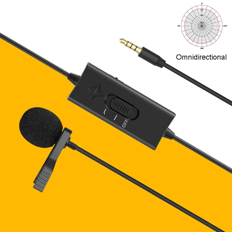 Lavalier Microphone 3.5Mm Audio Video Record Professional Noise Reduction For Phone/Camera/Interview/Vlog | Электроника