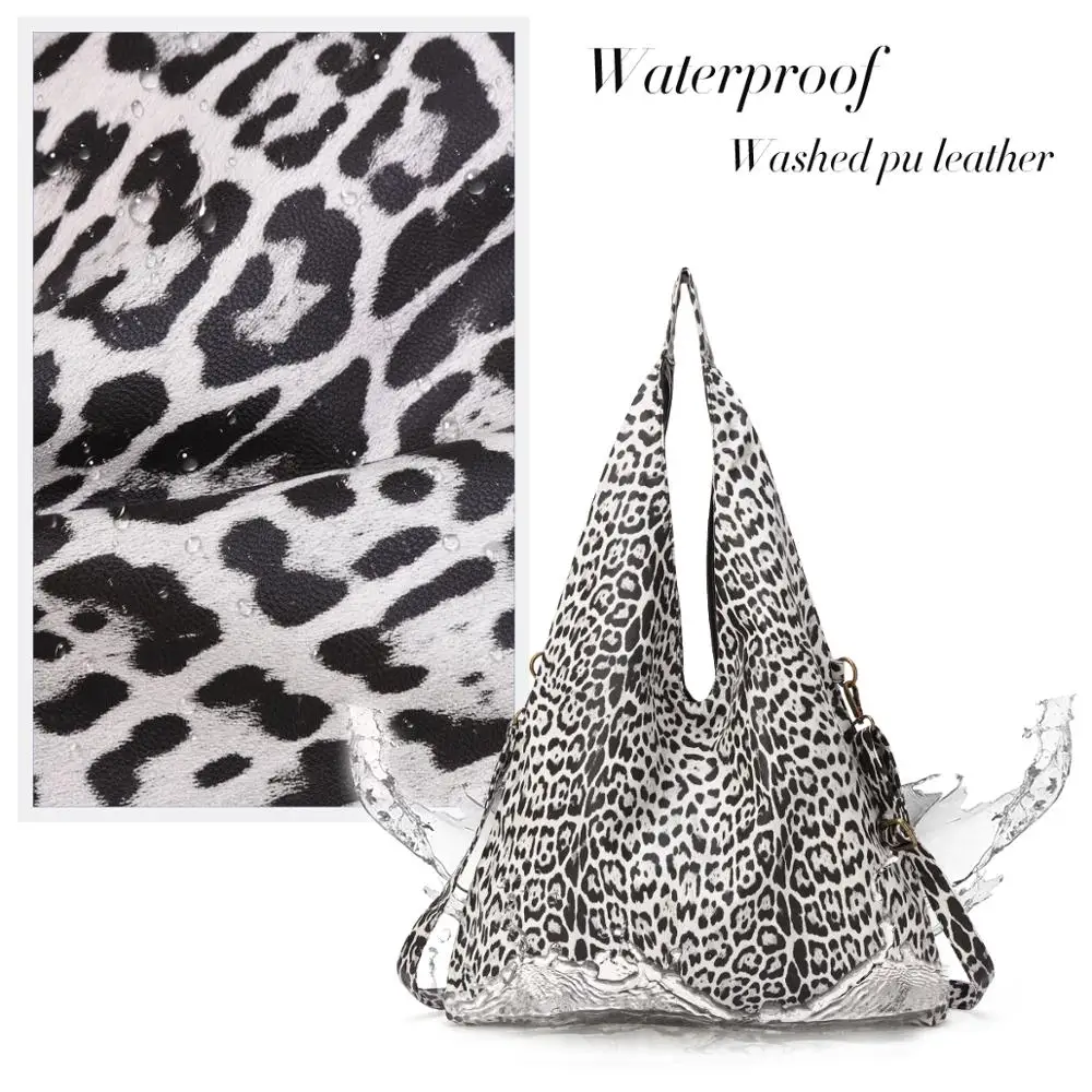 Женский двусторонний Леопардовый тоут Angel Kiss с внутренней сумкой и регулируемым