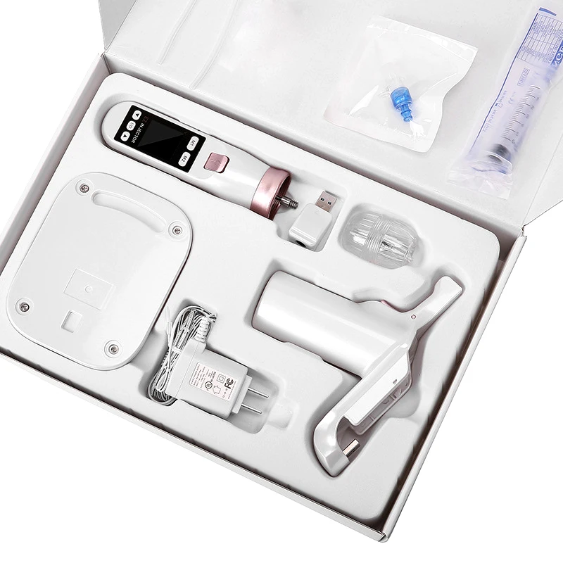 

EZ Negative Pressure Water Injection Mesotherapy Gun Korea Meso Hydrolifting Vacuum Beauty Device with 5 Pin Microcrystal Needle