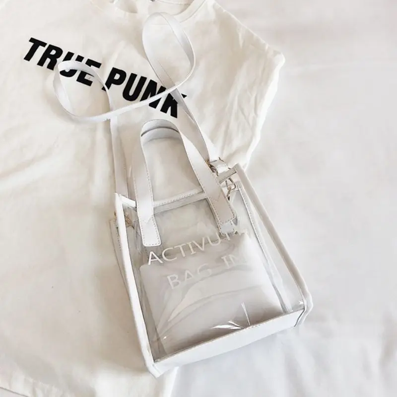

Clear Handlebag Shoulder Bag Candy Bag Creative Summer Beach Decor With Inner Bag For Women 20CA