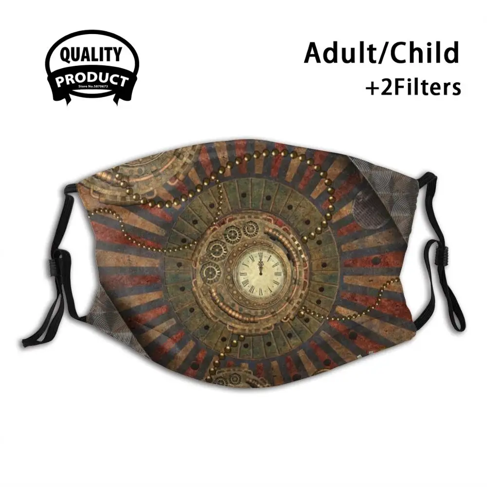 

Маска для лица в стиле стимпанк, замечательная заводная маска с фильтром от пыли для мужчин, женщин, детей, девочек, мальчиков, подростков, ма...