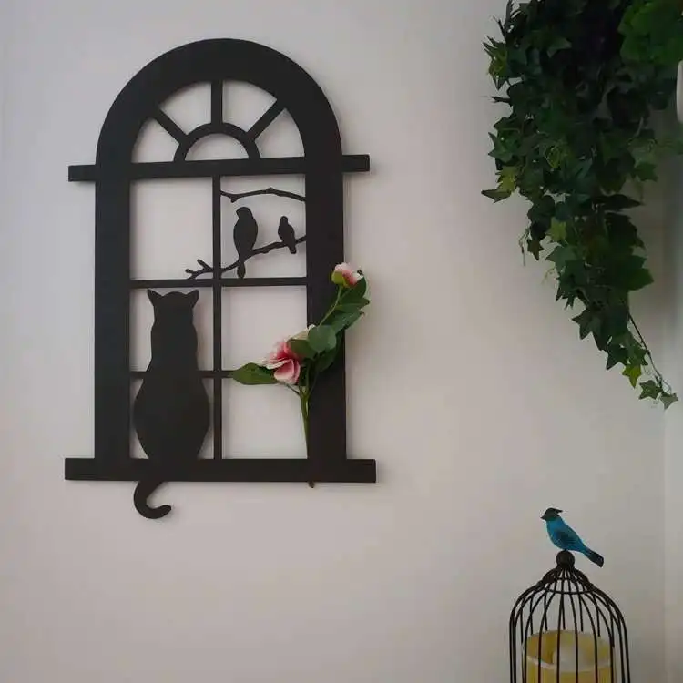 

Wrought Iron Pendant Creative Wall Decoration Pastoral Vintage Background Porch Decoration Decoracion Home Decoration EF50BS