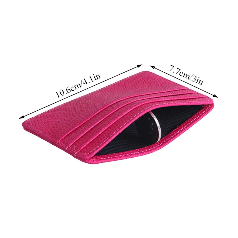 

Card Wallet Id Holders Multi Slot Fashion Driver License Cover Women Lichee Pattern Bank Card Holder Package Coin Money Clip