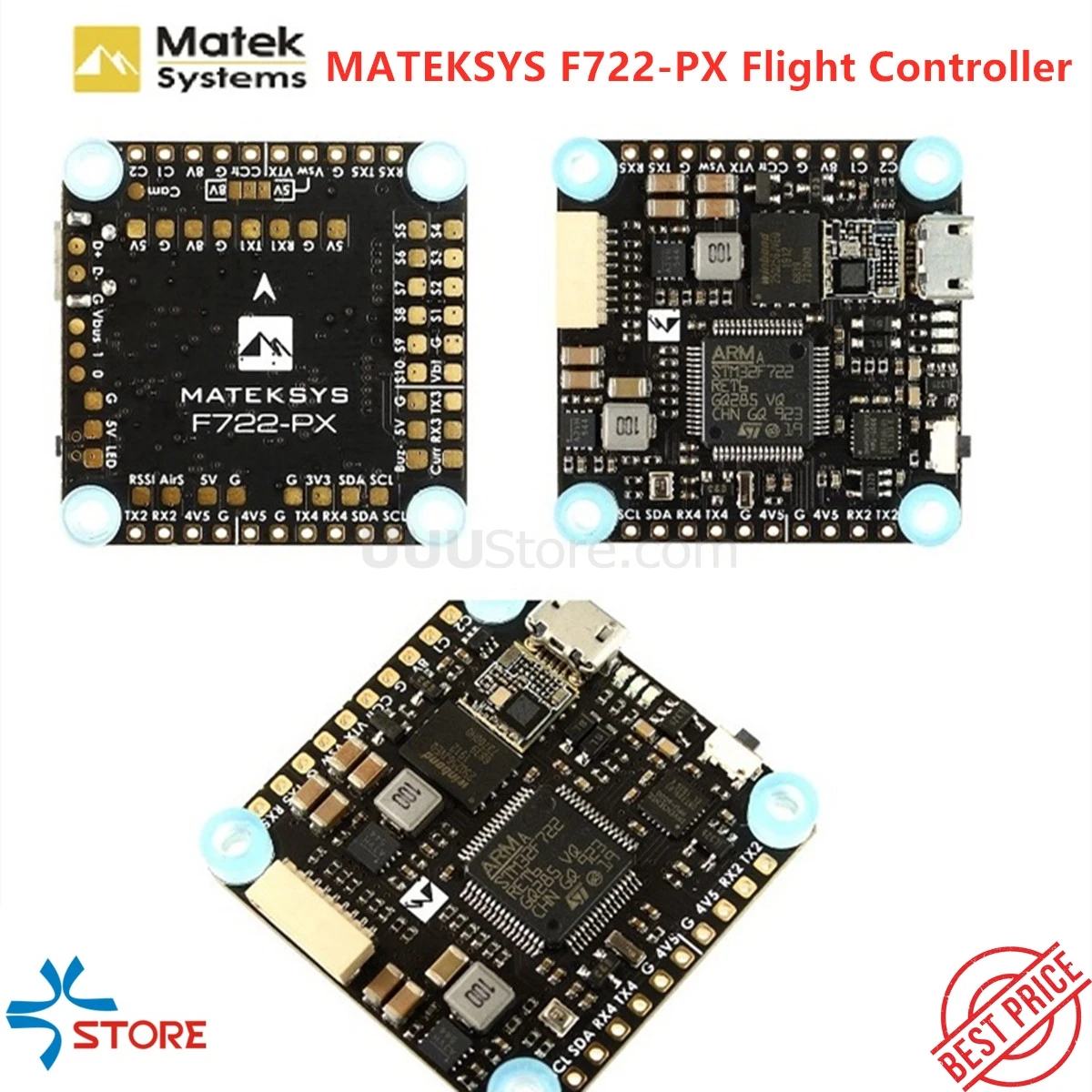 2020 Новый MATEKSYS F722-PX W PDB игровые джойстики STM32F722 MPU6000 BMP280 пикселей OSD 32M Flash Blackbox для